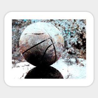 Basketball wall art print - urban basketball  paining swoosh 119 Sticker